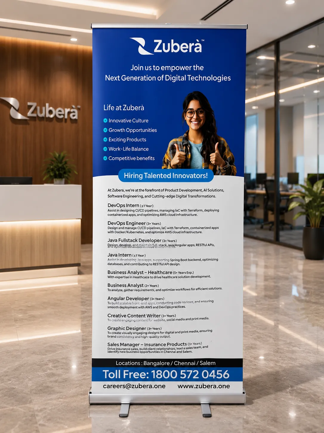 Information Rollup Standee