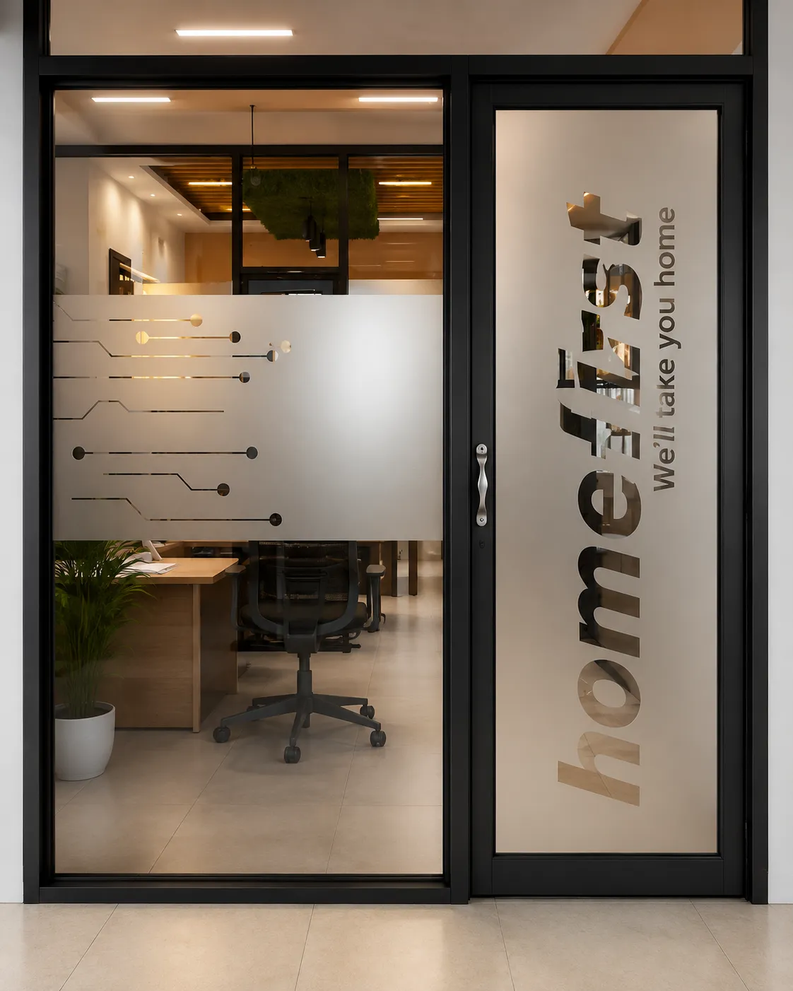 Frosted Sticker with Letter Cutting