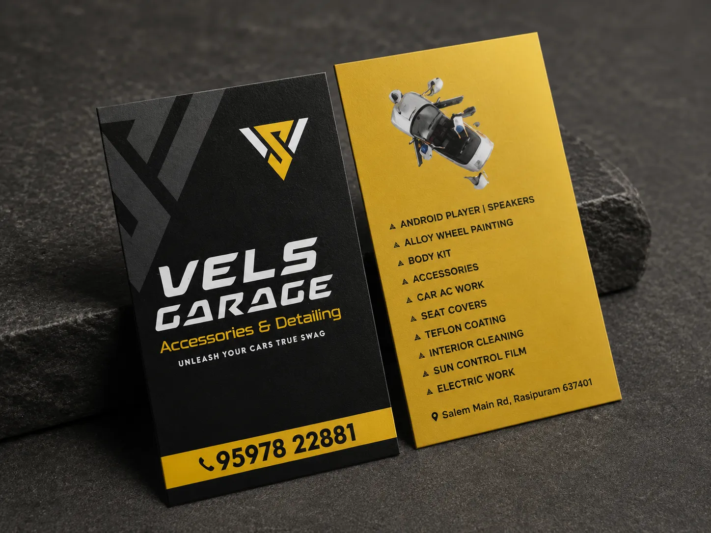 Matt Card Vertical Design Card