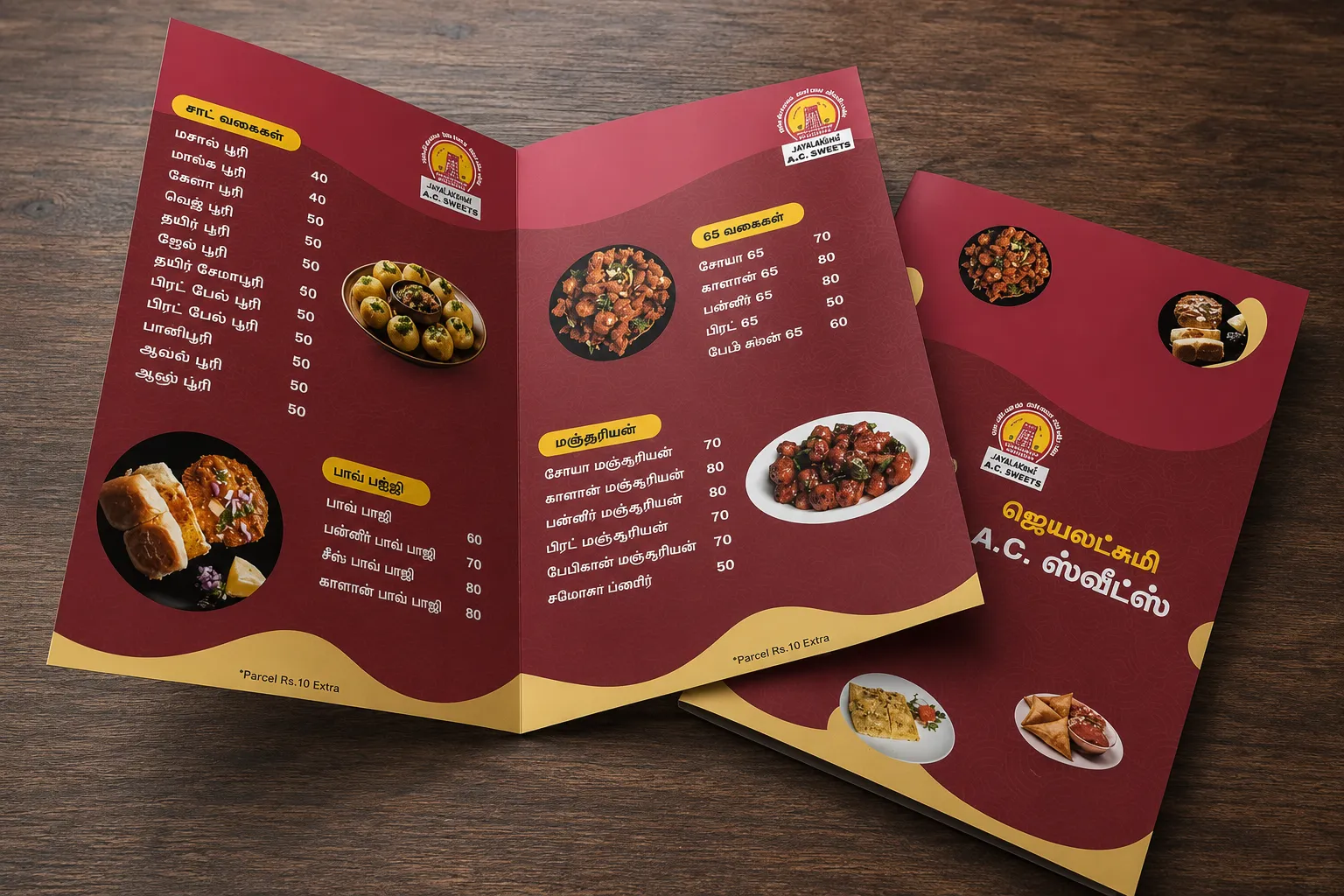 Matt Lamination Menu Card